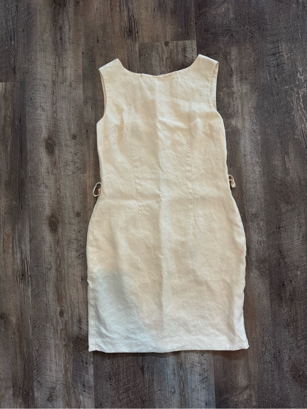 Light yellow linen dress